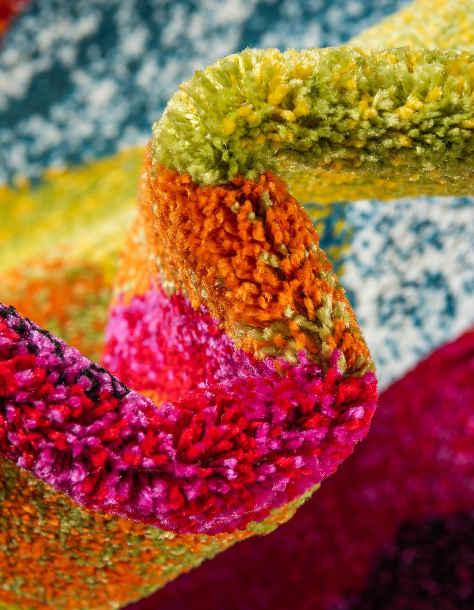 Rugs.com Tuscany Collection Rug – 8 Ft Round Blue Medium-Pile Rug Perfect for Kitchens, Dining Rooms - Image 8