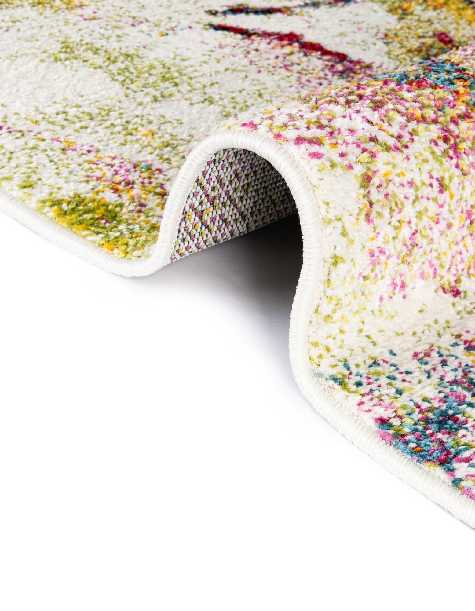 Rugs.com Tuscany Collection Rug – 8 Ft Round Ivory Medium-Pile Rug Perfect for Kitchens, Dining Rooms - Image 9