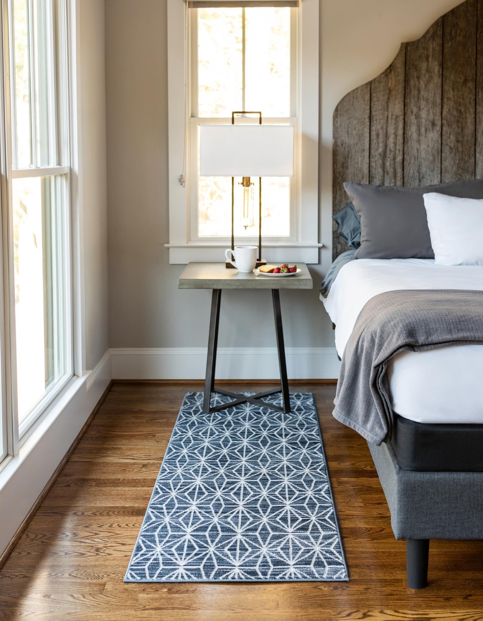 Rugs.com Uptown Collection Rug – 6 Ft Runner Navy Blue Medium-Pile Rug Perfect for Hallways, Entryways - Image 3