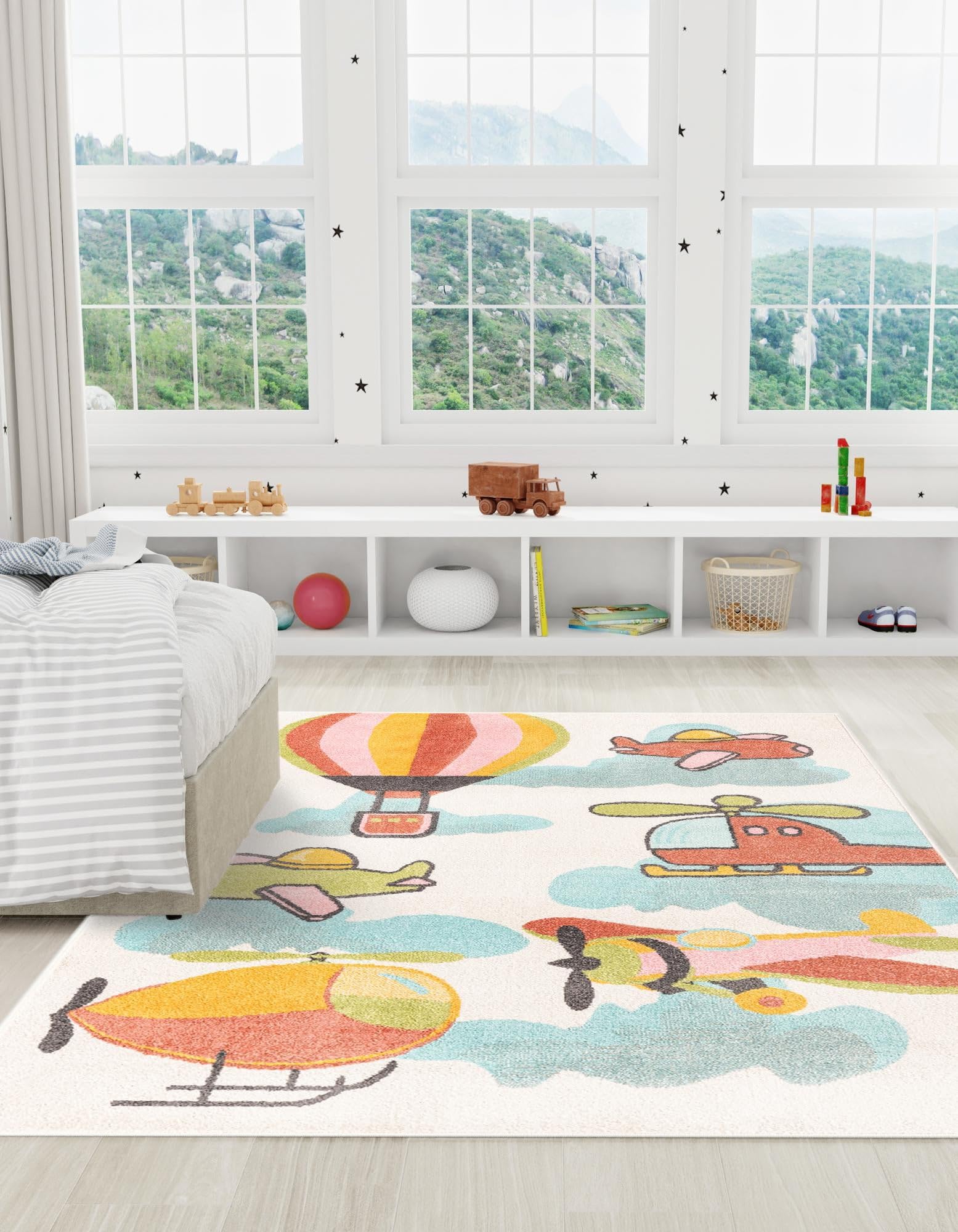 Rugs.com Whimsy Kids Collection Rug – 2x3 Multi Medium-Pile Rug Perfect for Entryways, Kitchens, Breakfast Nooks, Accent Pieces - Image 6