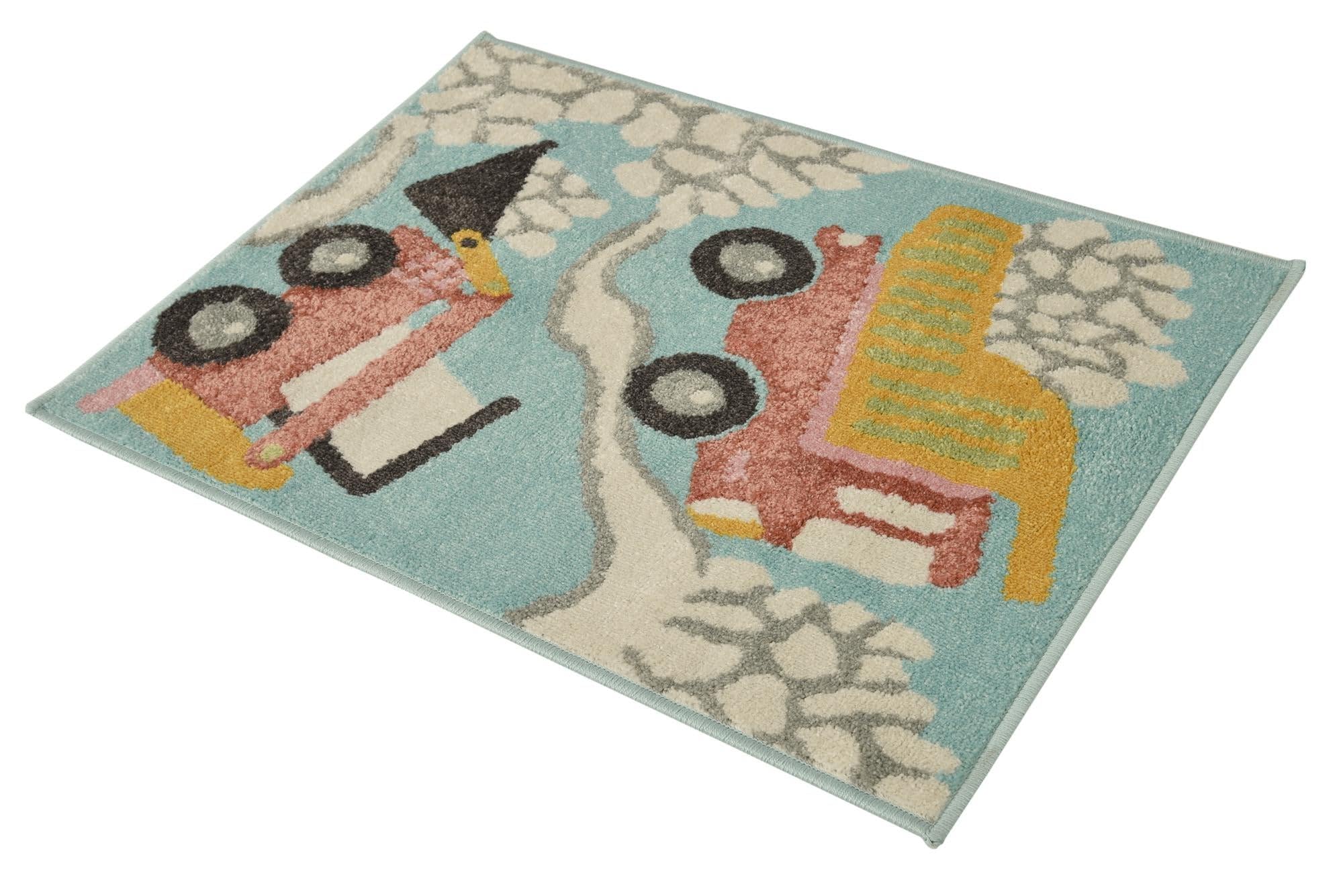 Rugs.com Whimsy Kids Collection Rug – 2x3 Teal Medium-Pile Rug Perfect for Entryways, Kitchens, Breakfast Nooks, Accent Pieces - Image 4