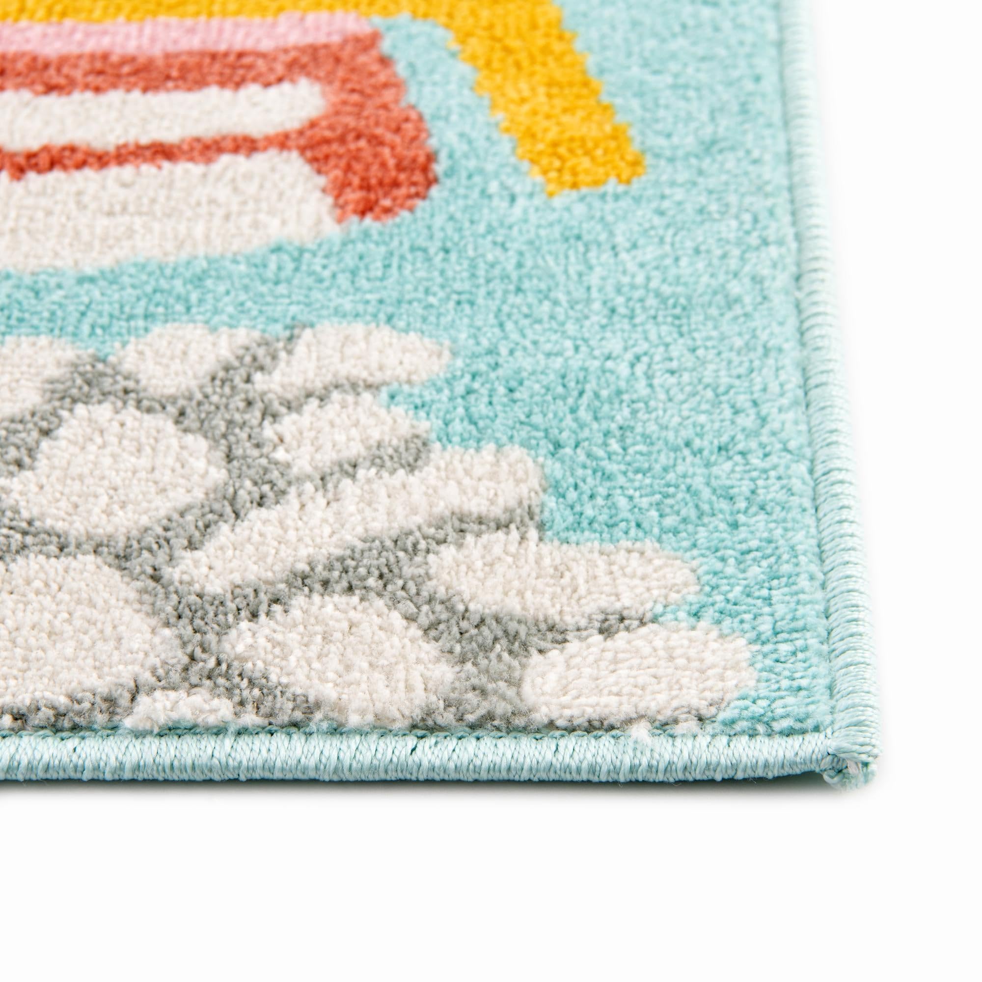 Rugs.com Whimsy Kids Collection Rug – 2x3 Teal Medium-Pile Rug Perfect for Entryways, Kitchens, Breakfast Nooks, Accent Pieces - Image 9