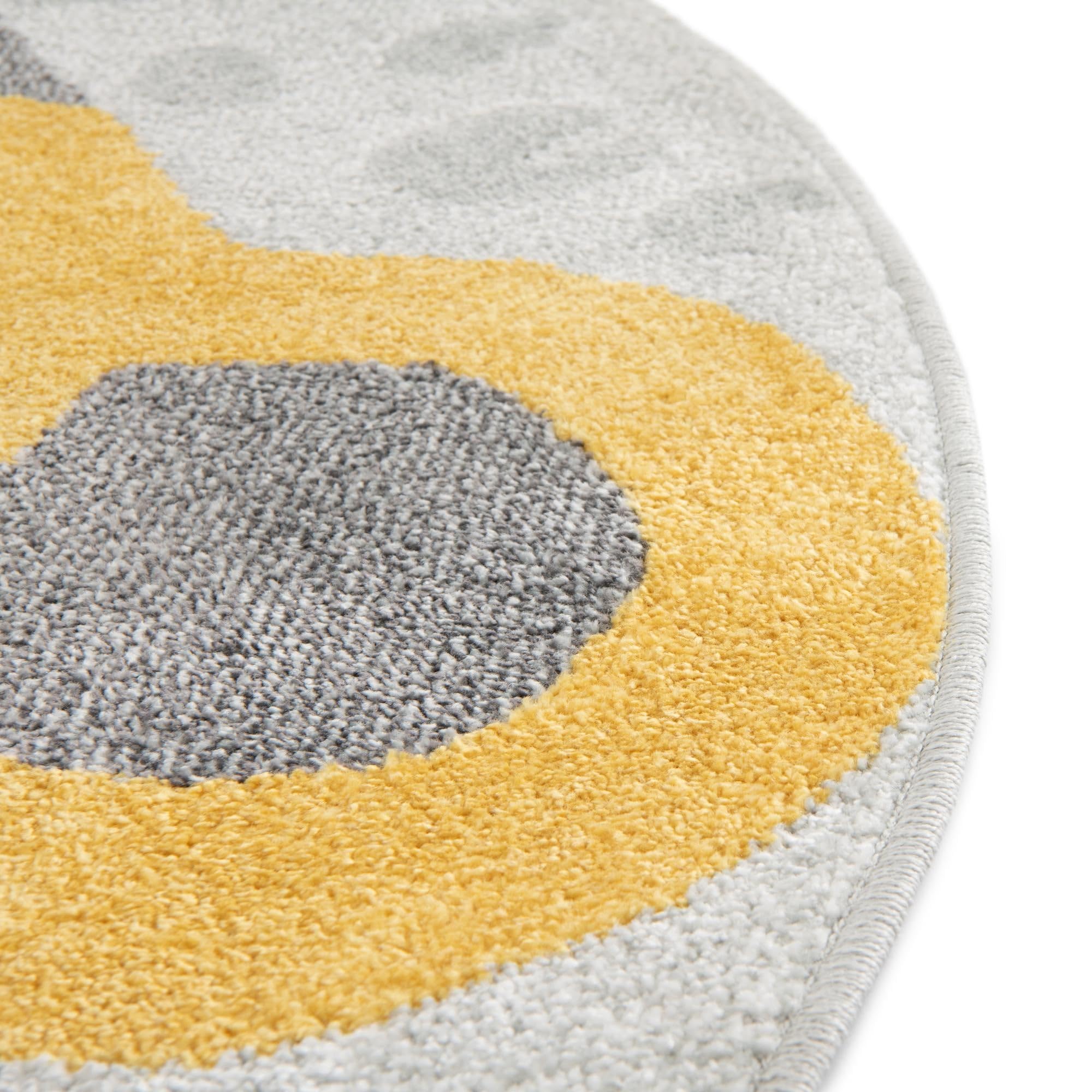 Rugs.com Whimsy Kids Collection Rug – 3 Ft Round Gray Medium-Pile Rug Perfect for Kitchens, Dining Rooms - Image 9