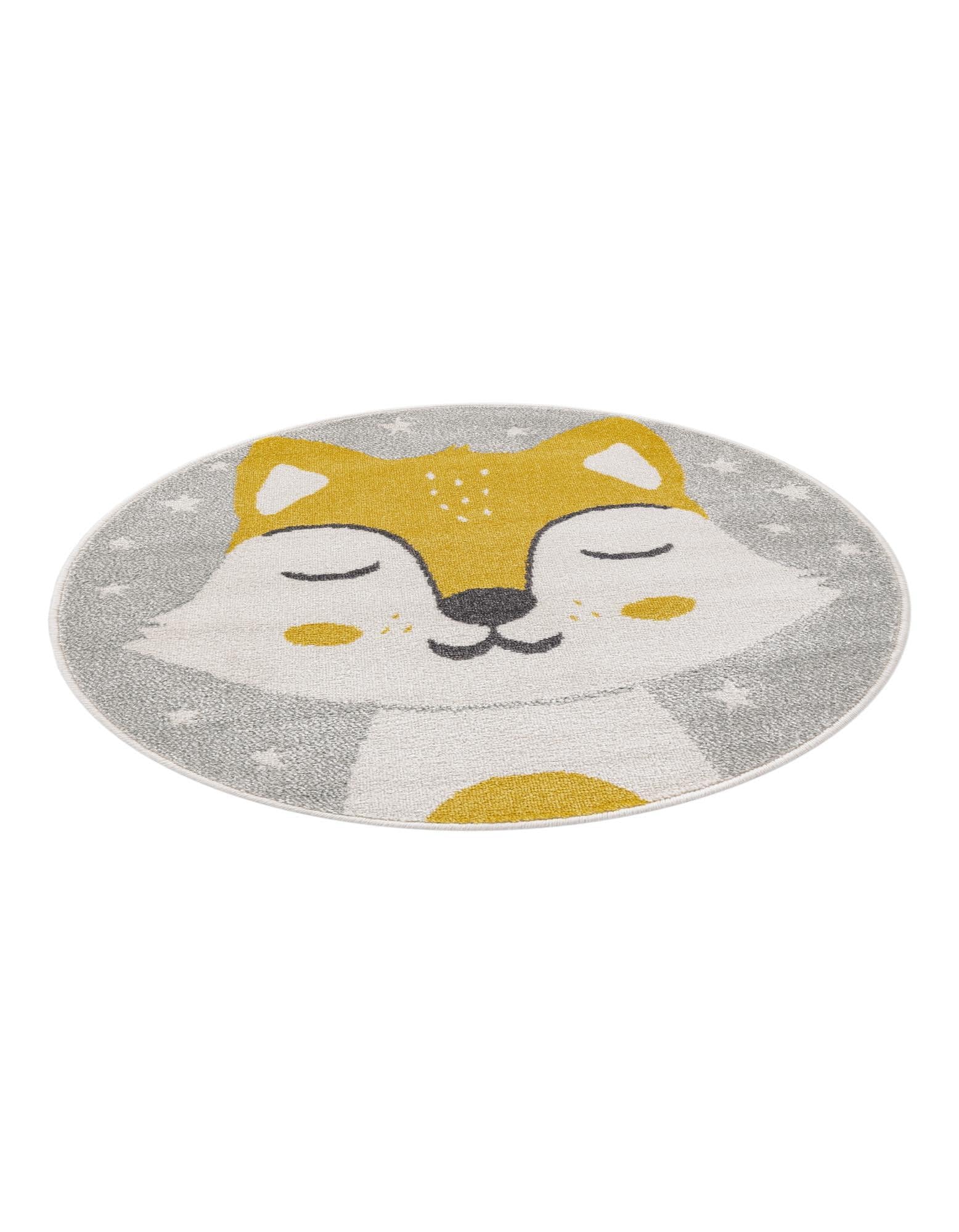 Rugs.com Whimsy Kids Collection Rug – 3 Ft Round Gray Medium-Pile Rug Perfect for Kitchens, Dining Rooms - Image 4