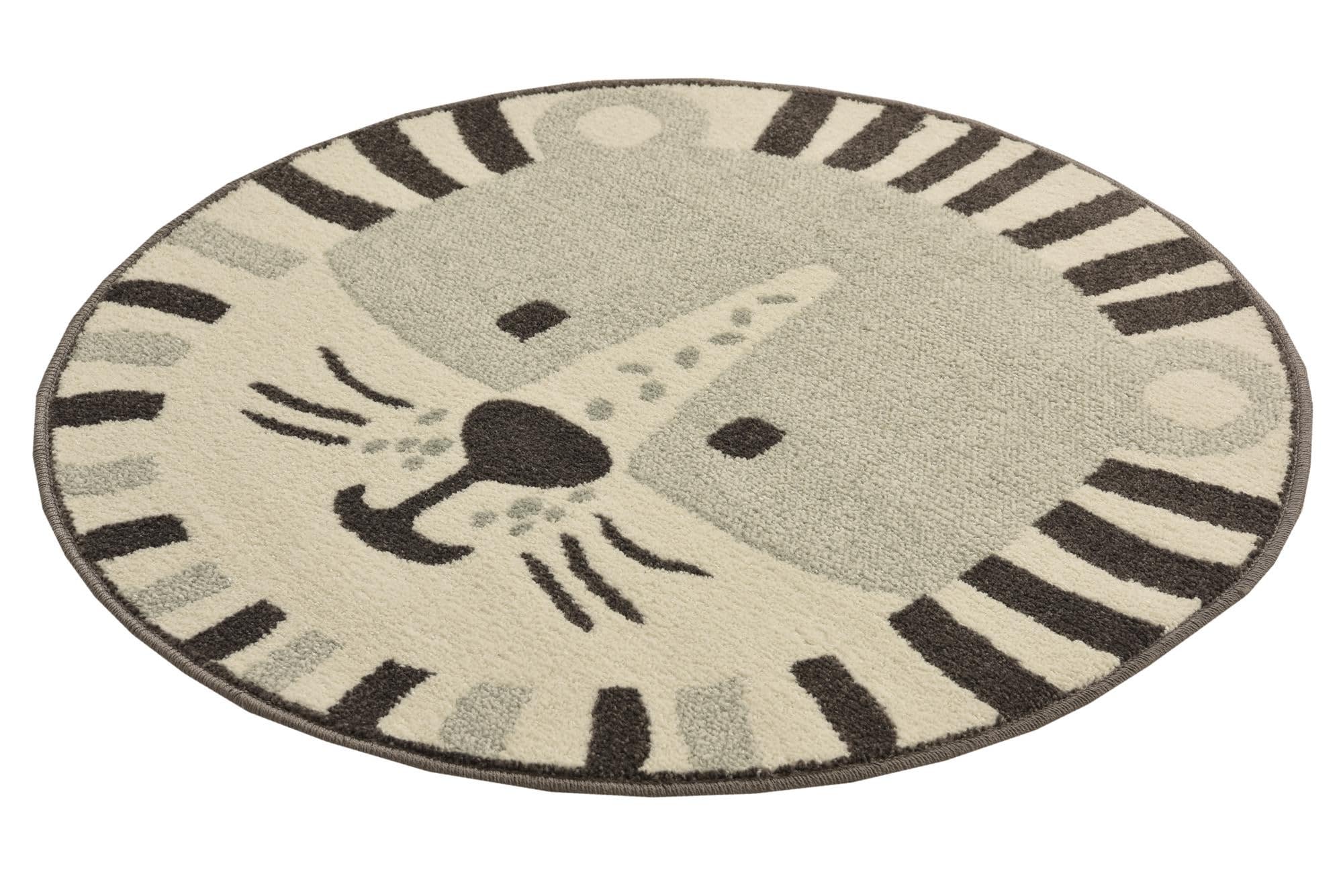 Rugs.com Whimsy Kids Collection Rug – 3 Ft Round Gray Medium-Pile Rug Perfect for Kitchens, Dining Rooms - Image 4
