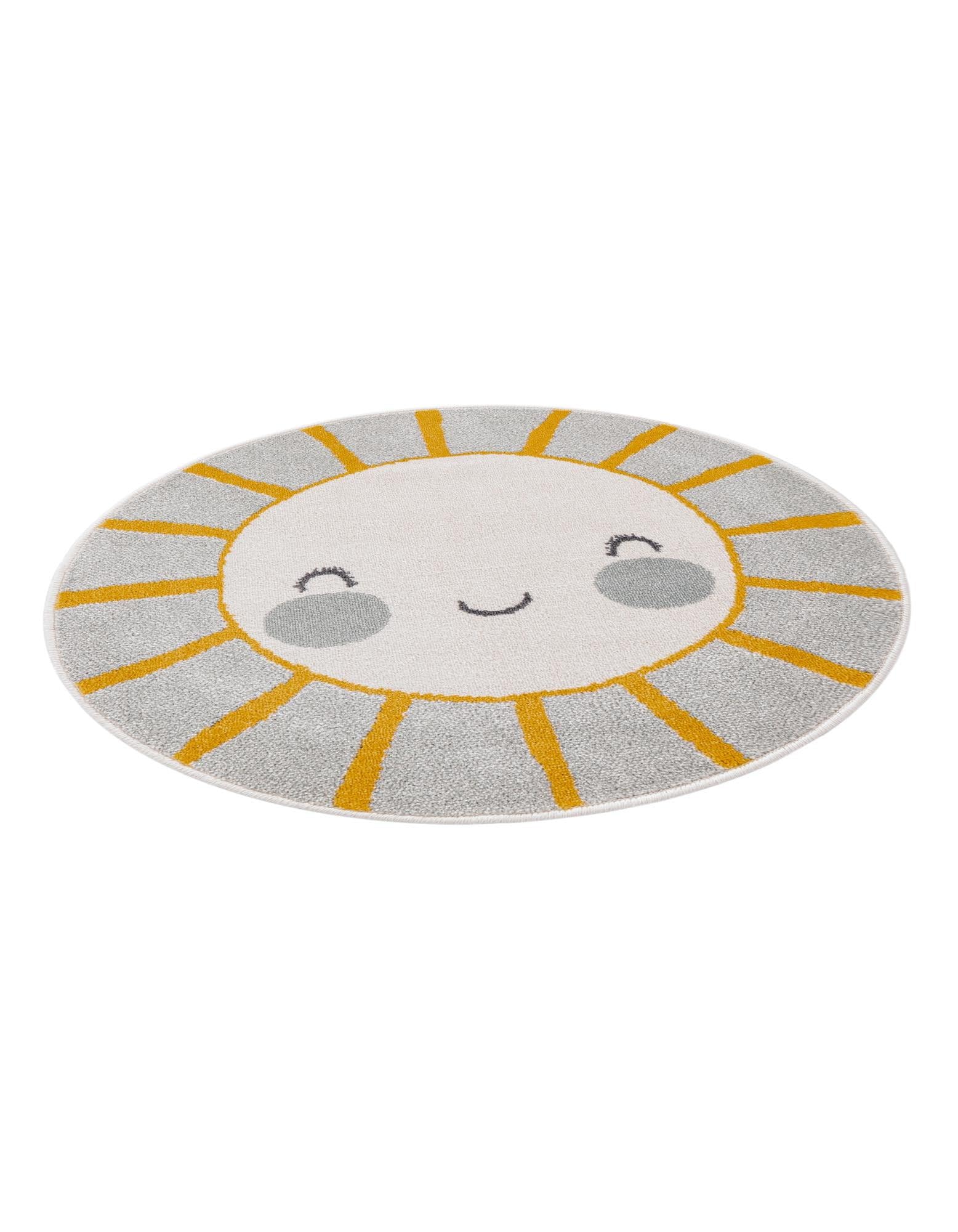 Rugs.com Whimsy Kids Collection Rug – 3 Ft Round Gray Medium-Pile Rug Perfect for Kitchens, Dining Rooms - Image 4