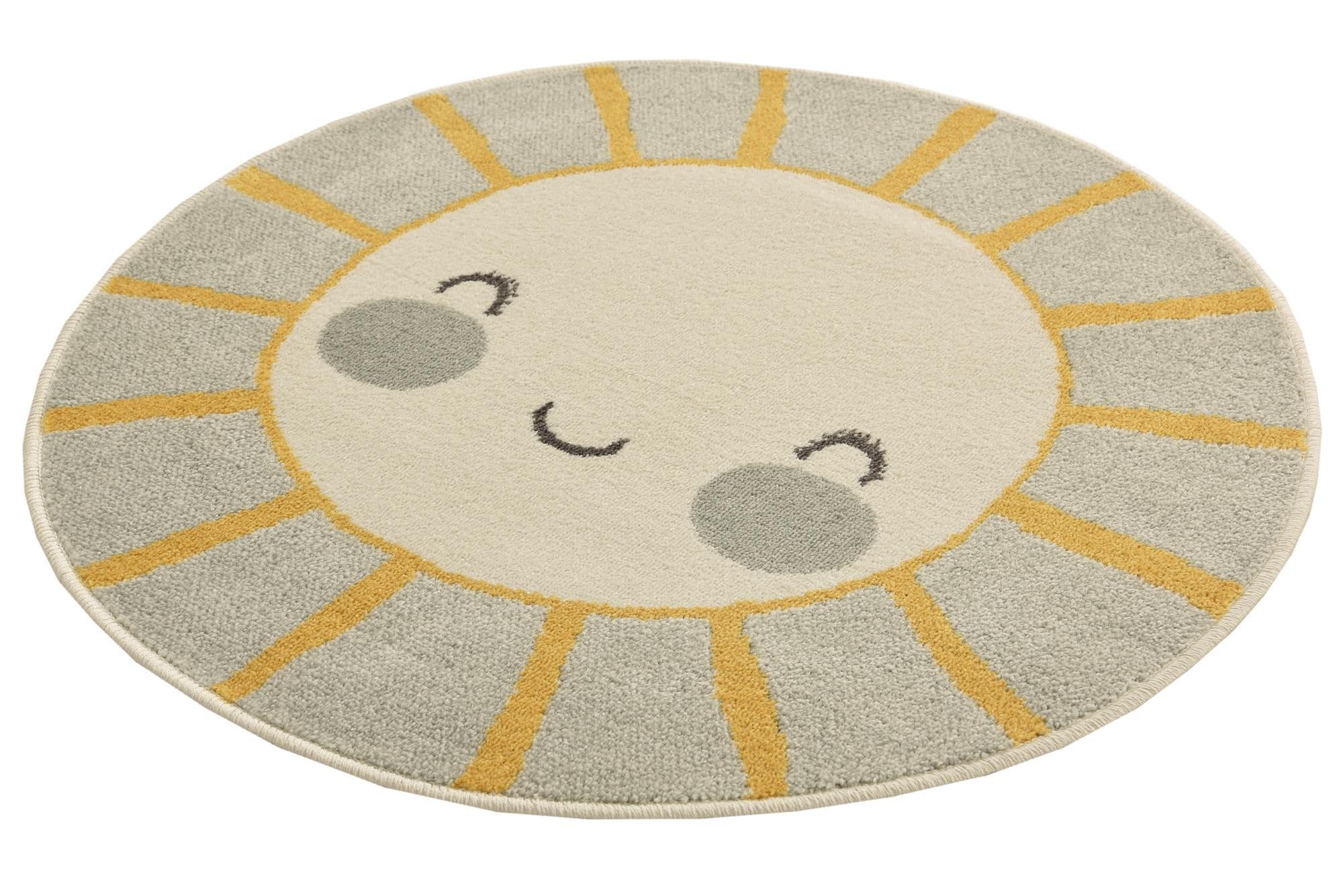 Rugs.com Whimsy Kids Collection Rug – 3 Ft Round Gray Medium-Pile Rug Perfect for Kitchens, Dining Rooms - Image 5