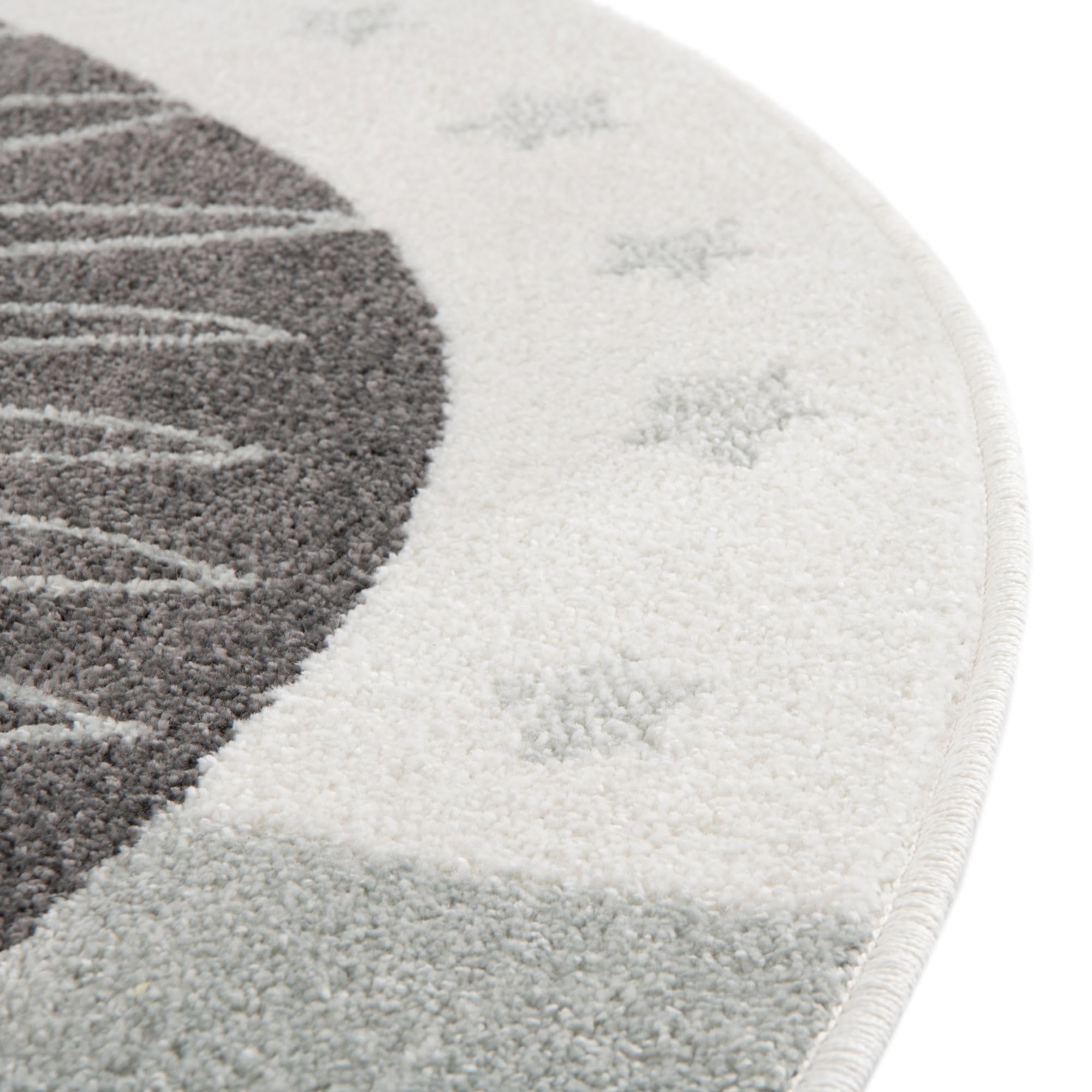 Rugs.com Whimsy Kids Collection Rug – 3 Ft Round Ivory Medium-Pile Rug Perfect for Kitchens, Dining Rooms - Image 9