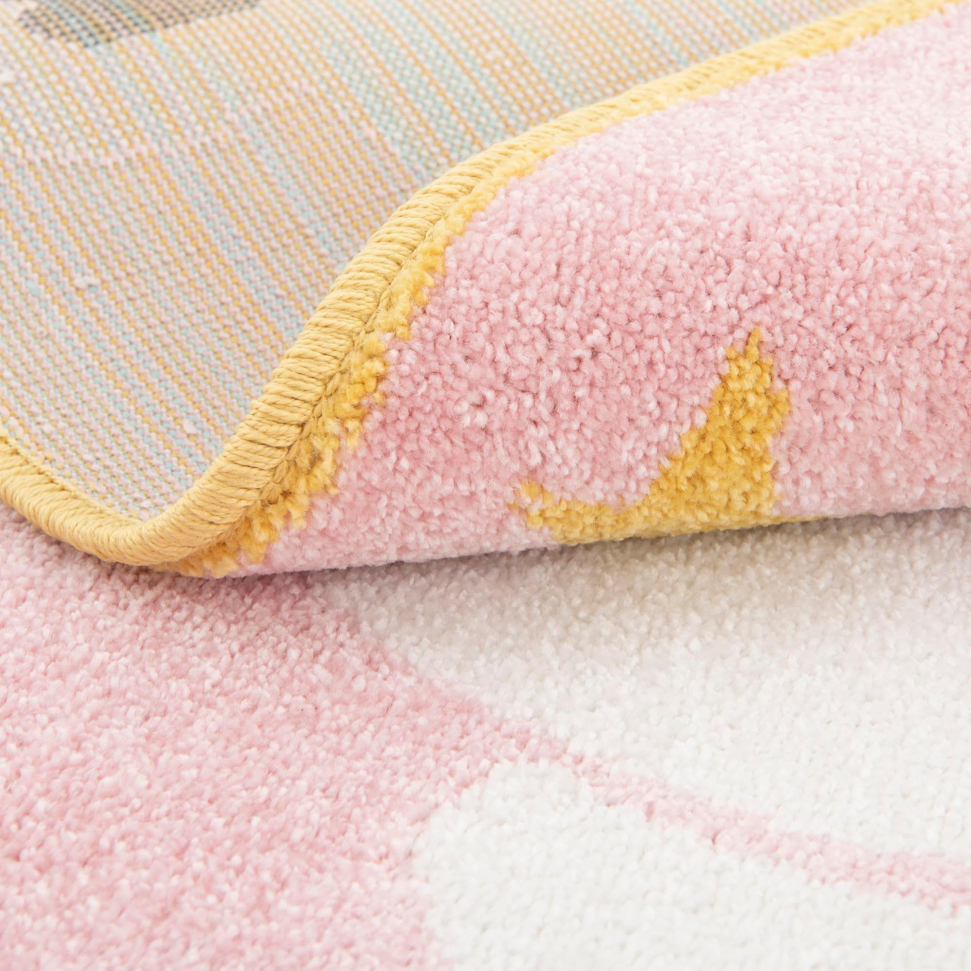 Rugs.com Whimsy Kids Collection Rug – 3 Ft Round Pink Medium-Pile Rug Perfect for Kitchens, Dining Rooms - Image 8