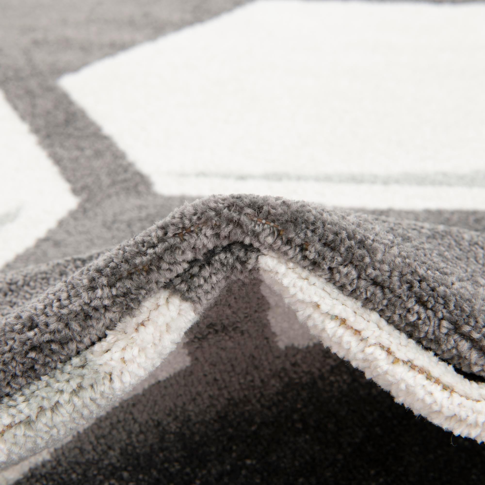 Rugs.com Whimsy Kids Collection Rug – 5 Ft Round Black and White Medium-Pile Rug Perfect for Kitchens, Dining Rooms - Image 8