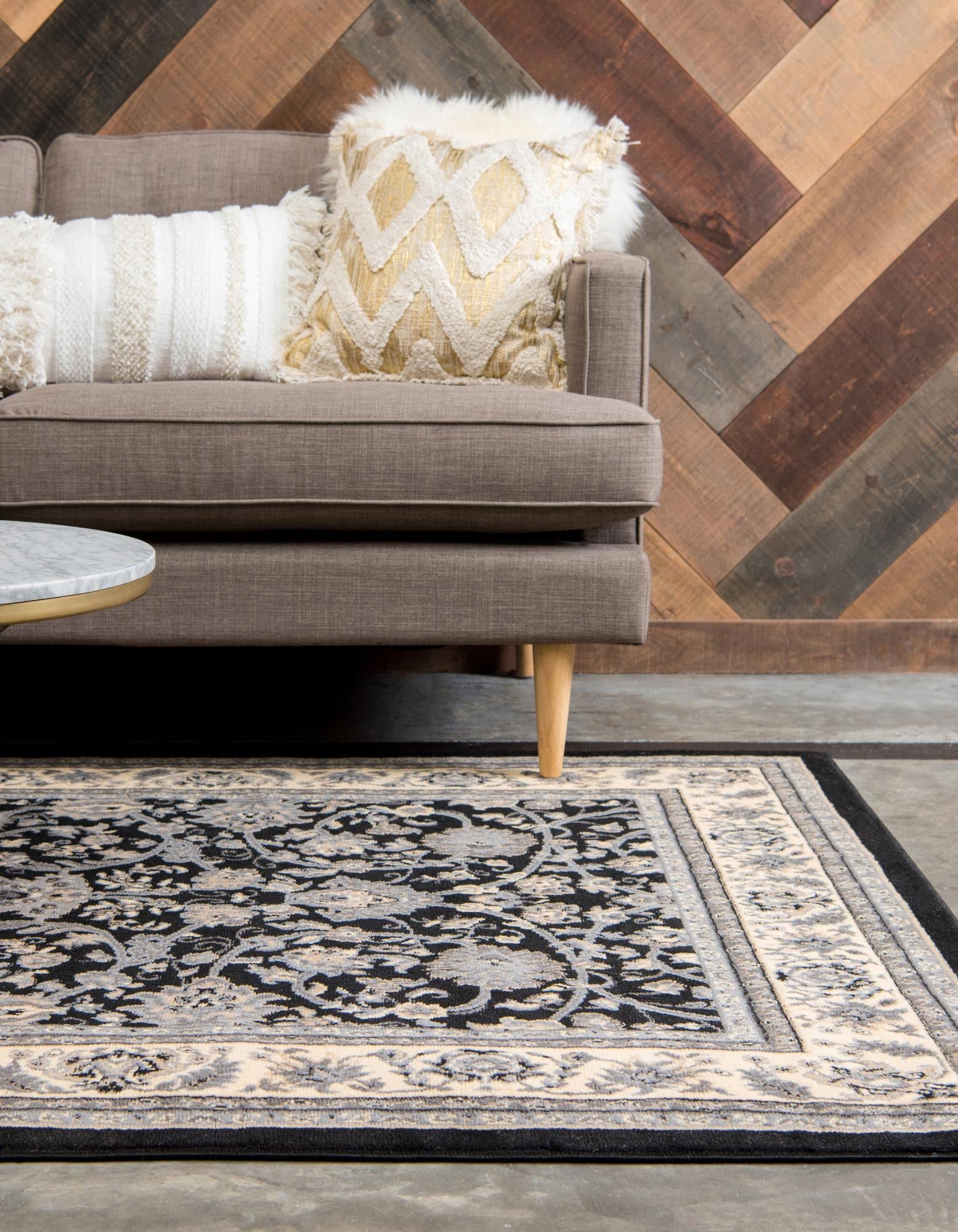 Rugs.com Yasmin Collection Rug – 8' x 10' Black Medium Rug Perfect for Living Rooms, Large Dining Rooms, Open Floorplans - Image 7